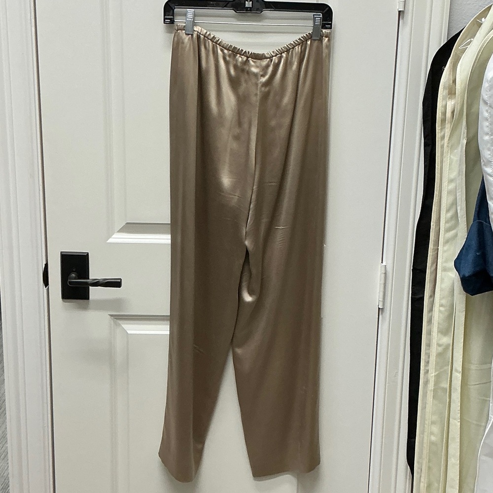 Worth Collection goldish Silk/Satin Evening Pants.